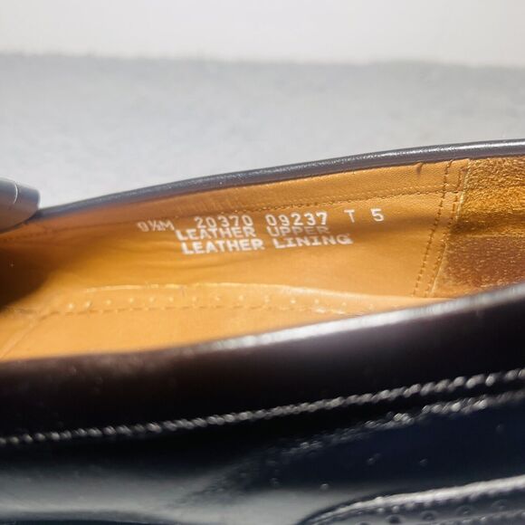 Bostonian Classics 20370 First Flex Black Leather Tassel Wing Tip Loafer 9.5M - Picture 11 of 12